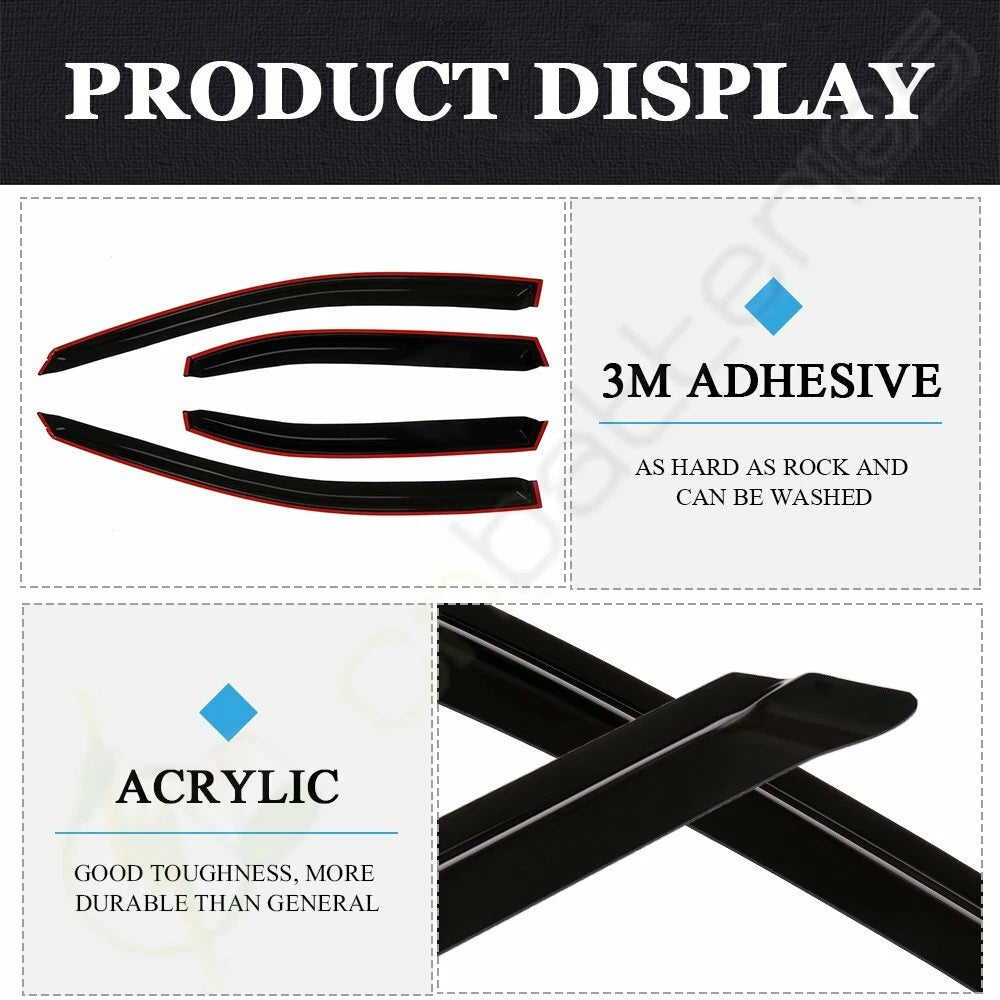 4Pcs Window Visor Shade Rain Guard for Acura TSX (2004–2008)