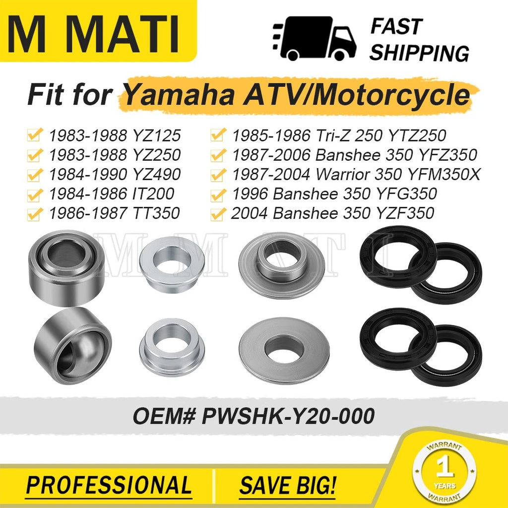 Rear Shock Bearing & Bushing Repair Kit for Yamaha Banshee 350 (1987–2006)