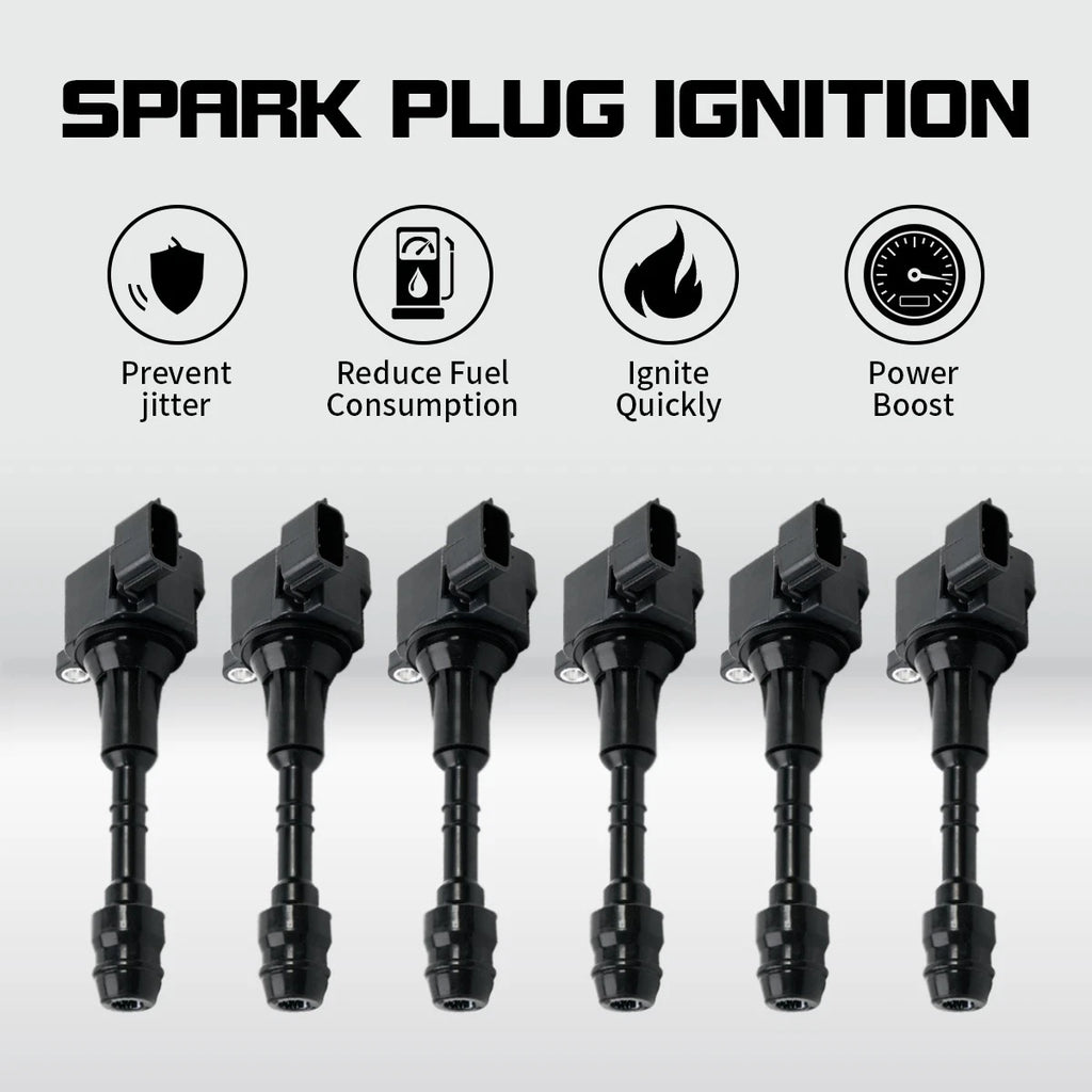 6X Ignition Coils for Nissan Frontier Altima Pathfinder (2005–2019) UF349