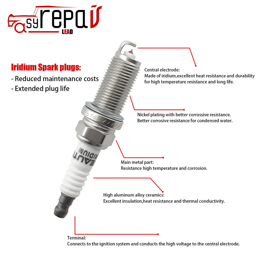 6X Iridium Spark Plugs for Suzuki Equator 4.0L (2005–2020)