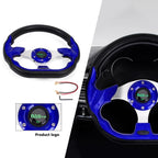 13" 6 Hole Steering Wheel with Horn Button and Quick Release Adapter