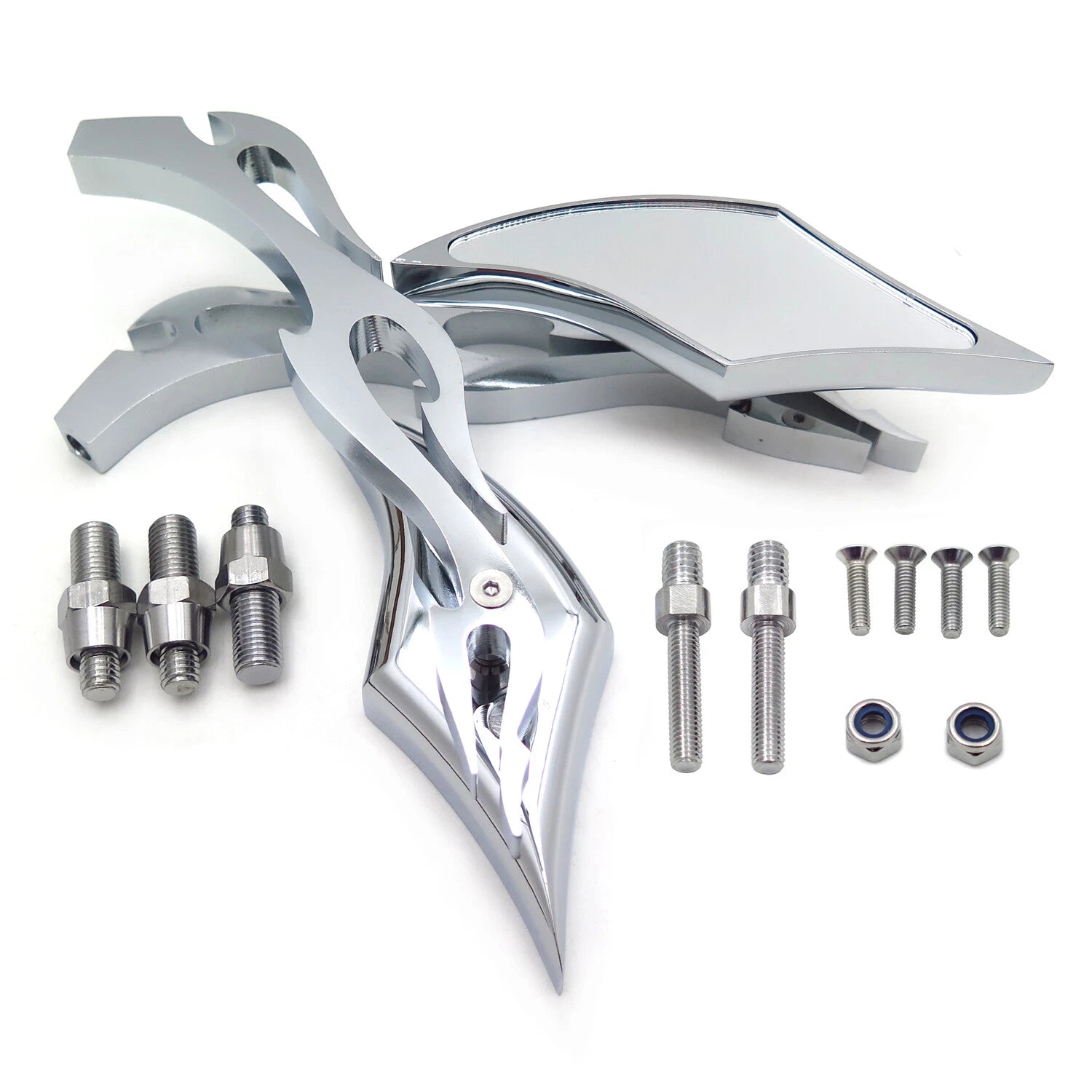 Alloy Twist Diamond Custom Mirror for Suzuki GSXR600 750 1000 1100 Hayabusa