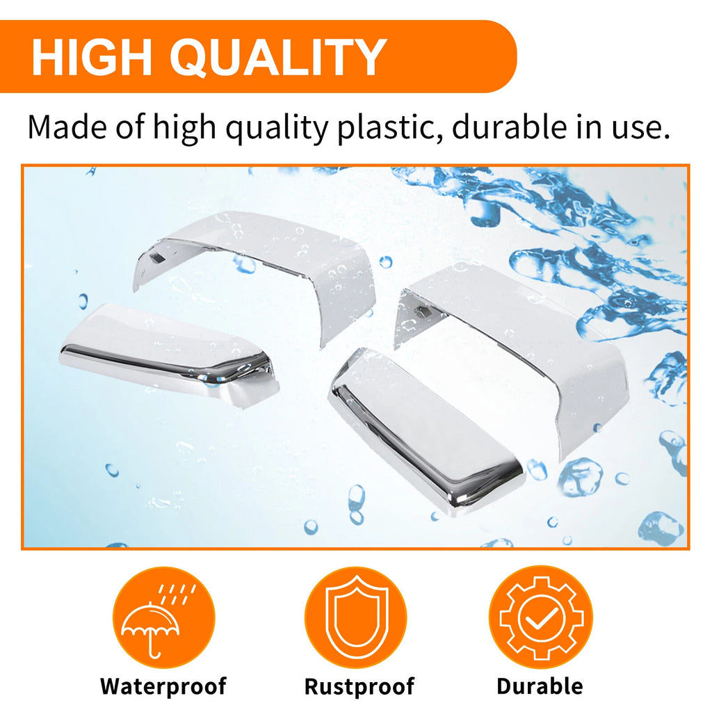 Chrome Tow Mirror Cap Cover for Chevy Silverado GMC Sierra (2014–2019)