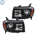 Pair of Halogen Headlamps for Honda Pilot (2012-2015) Black Housing