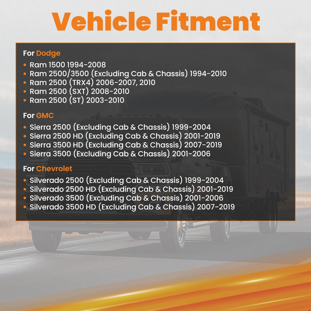 Gooseneck Trailer Hitch 2-5/16" Ball 30000LB for Chevy GMC 2500 3500 (2001–2023)