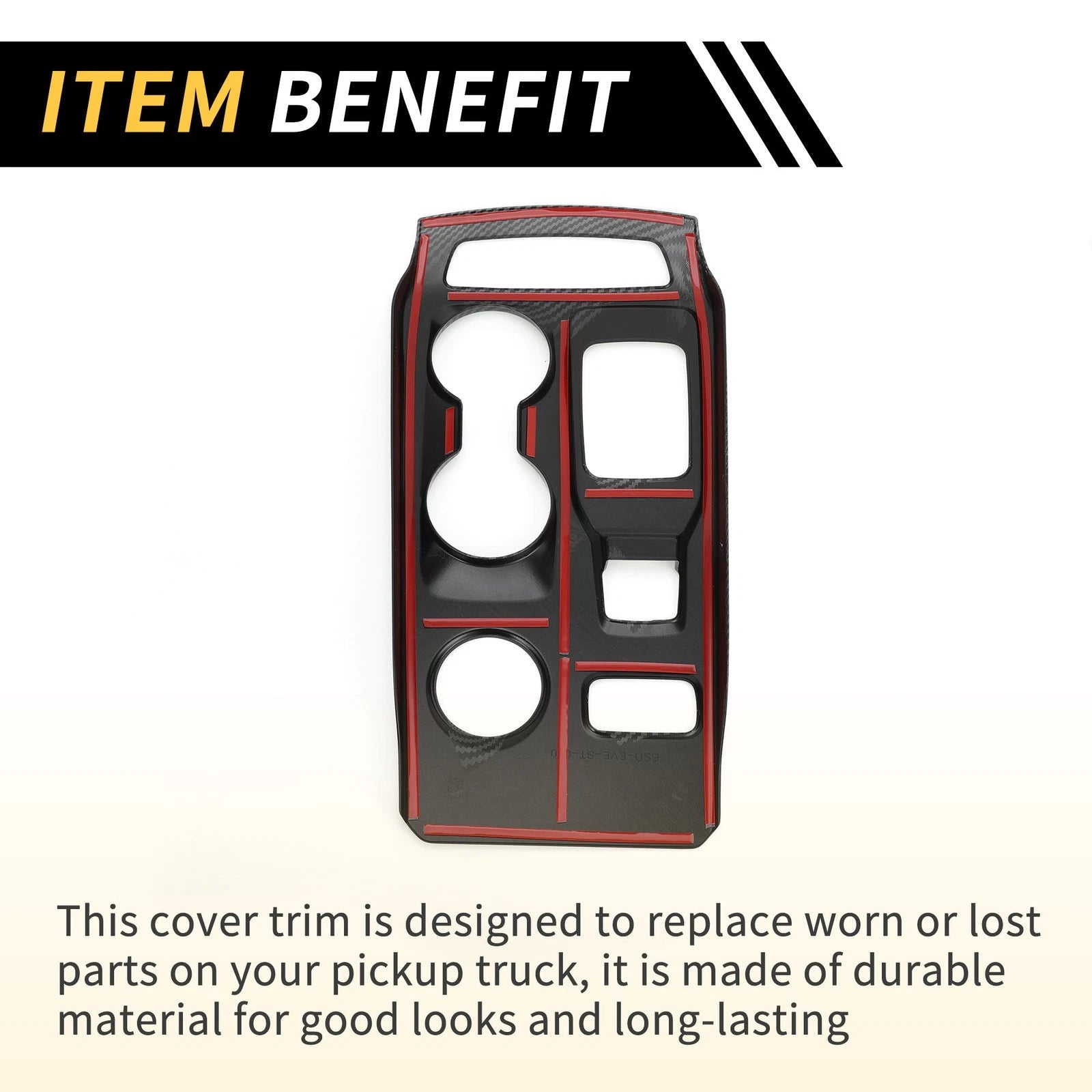 Carbon Fiber Gear Shift Frame Panel Cover Trim for Ford Ranger (2023–2024)