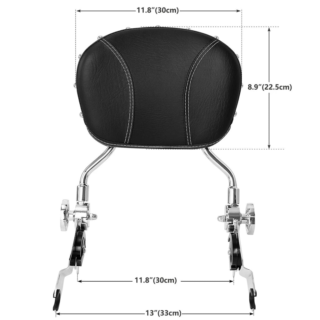 Adjustable Detachable Backrest Pad Sissy Bar for Harley Road King (2009–2026)