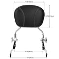 Adjustable Detachable Backrest Pad Sissy Bar for Harley Road King (2009–2026)