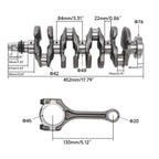 Crankshaft & Connecting Rod & Bearing Set for Hyundai Tucson Kia (Turbo)