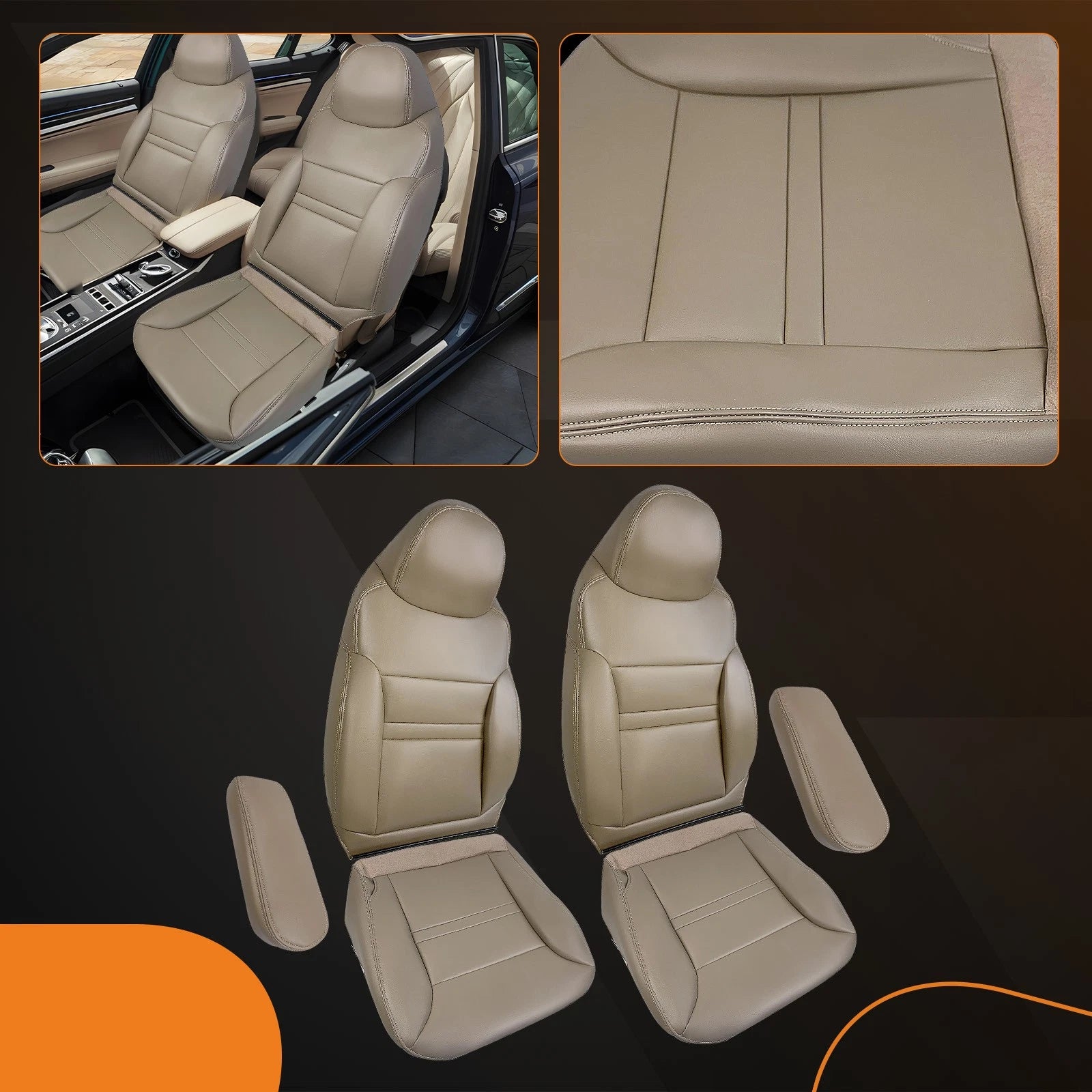Leather Seat Covers for Ford Excursion Limited XLT (2000-2001)