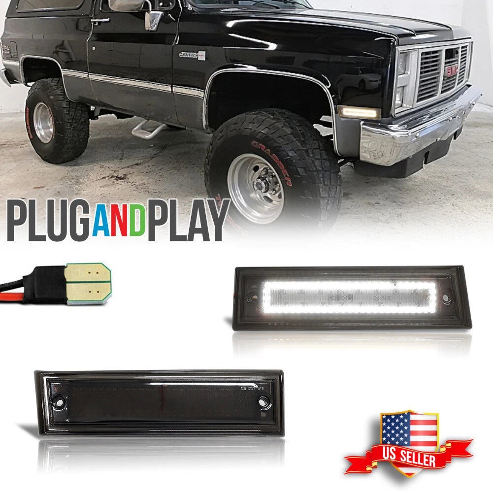 White LED Front Side Marker Light for Chevy Blazer GMC Jimmy (1995–2005)