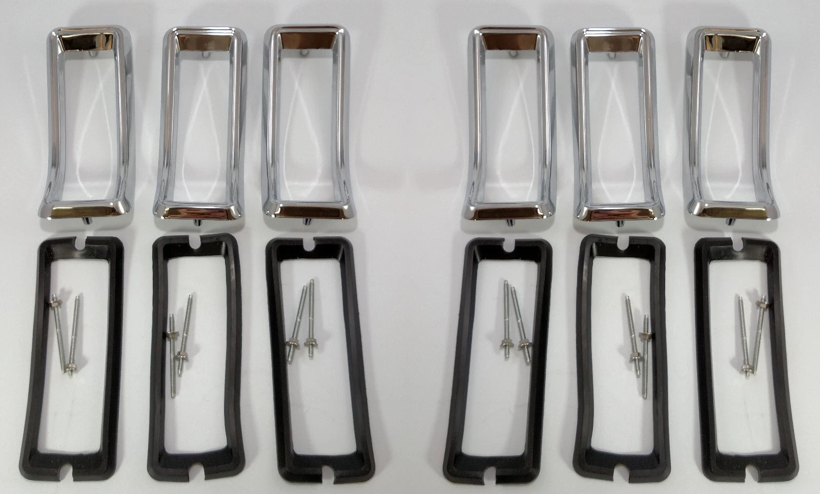 Tail Light Bezels Chrome Pair for 1967 1968 Ford Mustang (2 pcs)