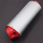 28mm Red Alloy Exhaust Muffler + Clamps for 125cc 140cc 150cc Pit Bike