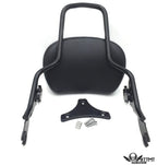 Black Gear Skull Backrest Sissy Bar Docking for Harley Touring FLHR (1997–2008)