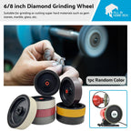 Soft Diamond Resin Wheels for Lapidary Tool (8x1x2 Inch)