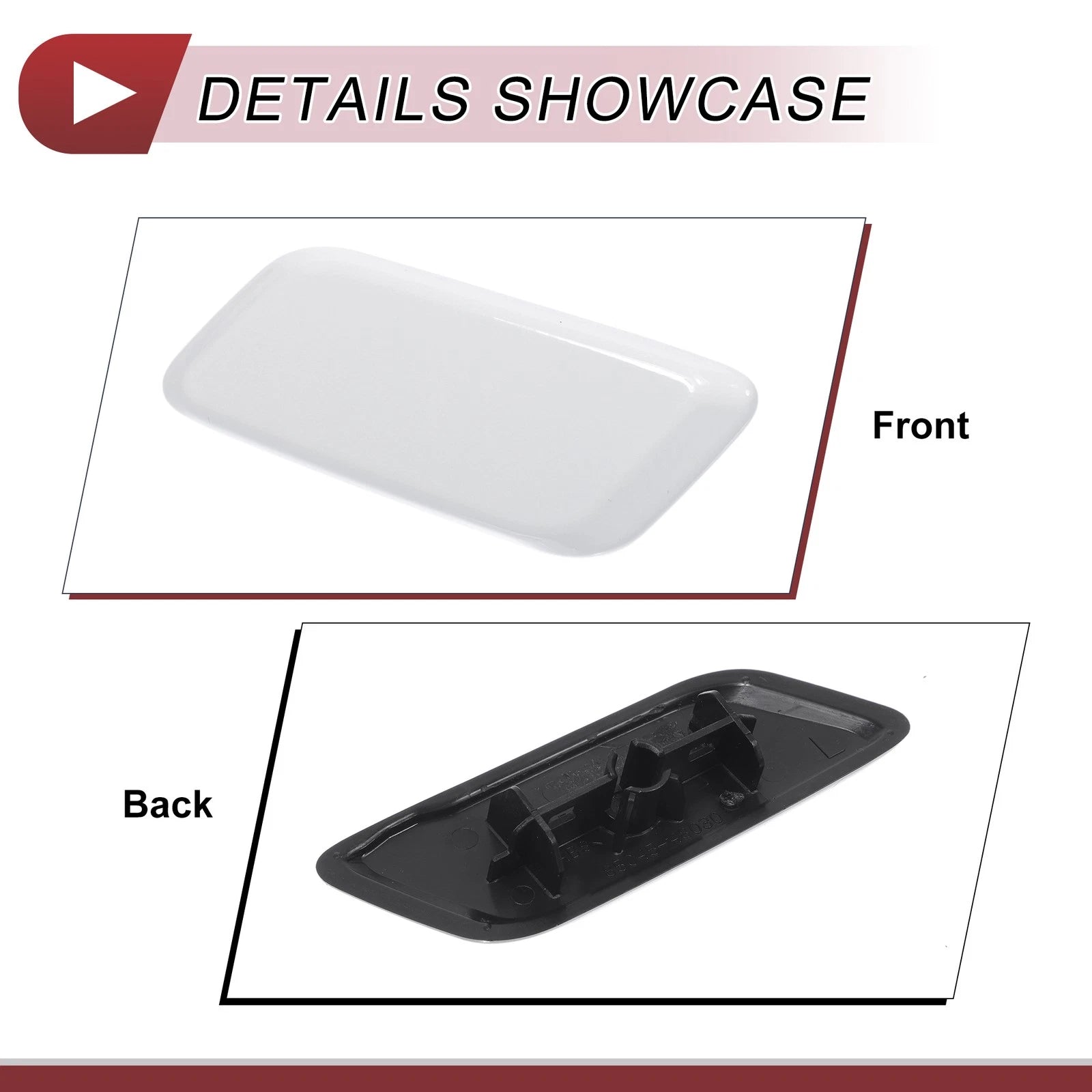 Front Left Washer Nozzle Cover Cap for Lexus RX270 RX350 RX450H (2012–2013) White