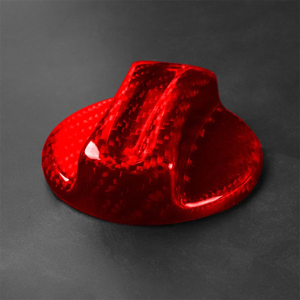 Real Carbon Fiber Gas Fuel Cap Cover Red x1 for BMW 5 Series M5 (2011-2020)