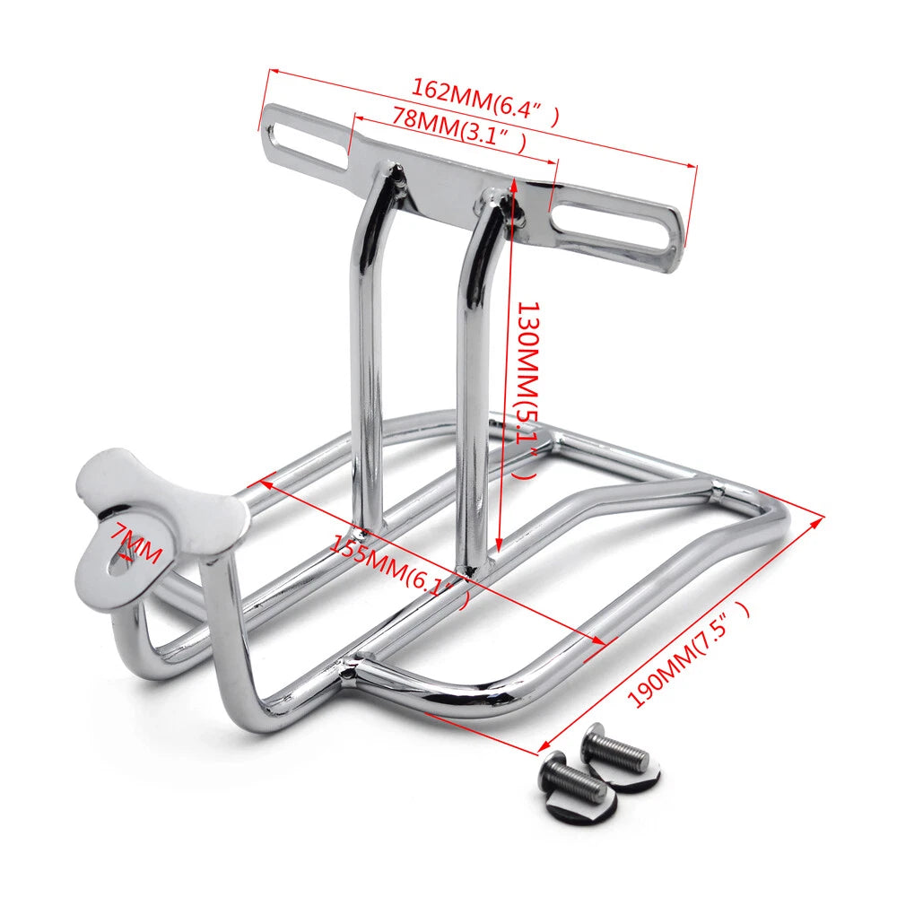 Chrome Steel Rear Luggage Rack for Harley Roadster Nightster 883 (2004–2023)