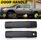 Set of 2 Black Exterior Door Handles for Nissan Titan (2004–2018)