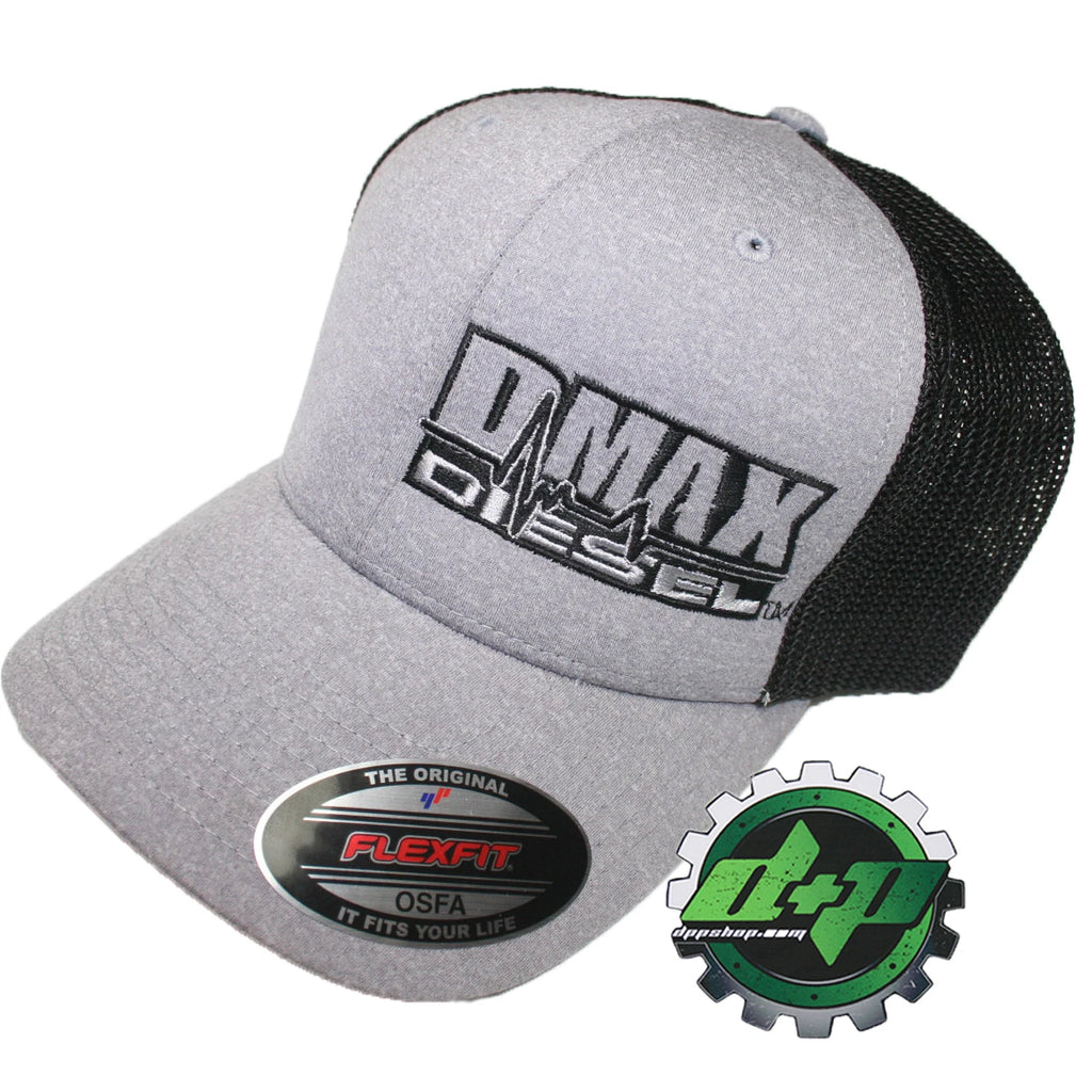 Dmax Duramax Fitted Flex Fit Hat for Diesel Trucks (OSFA, Black)