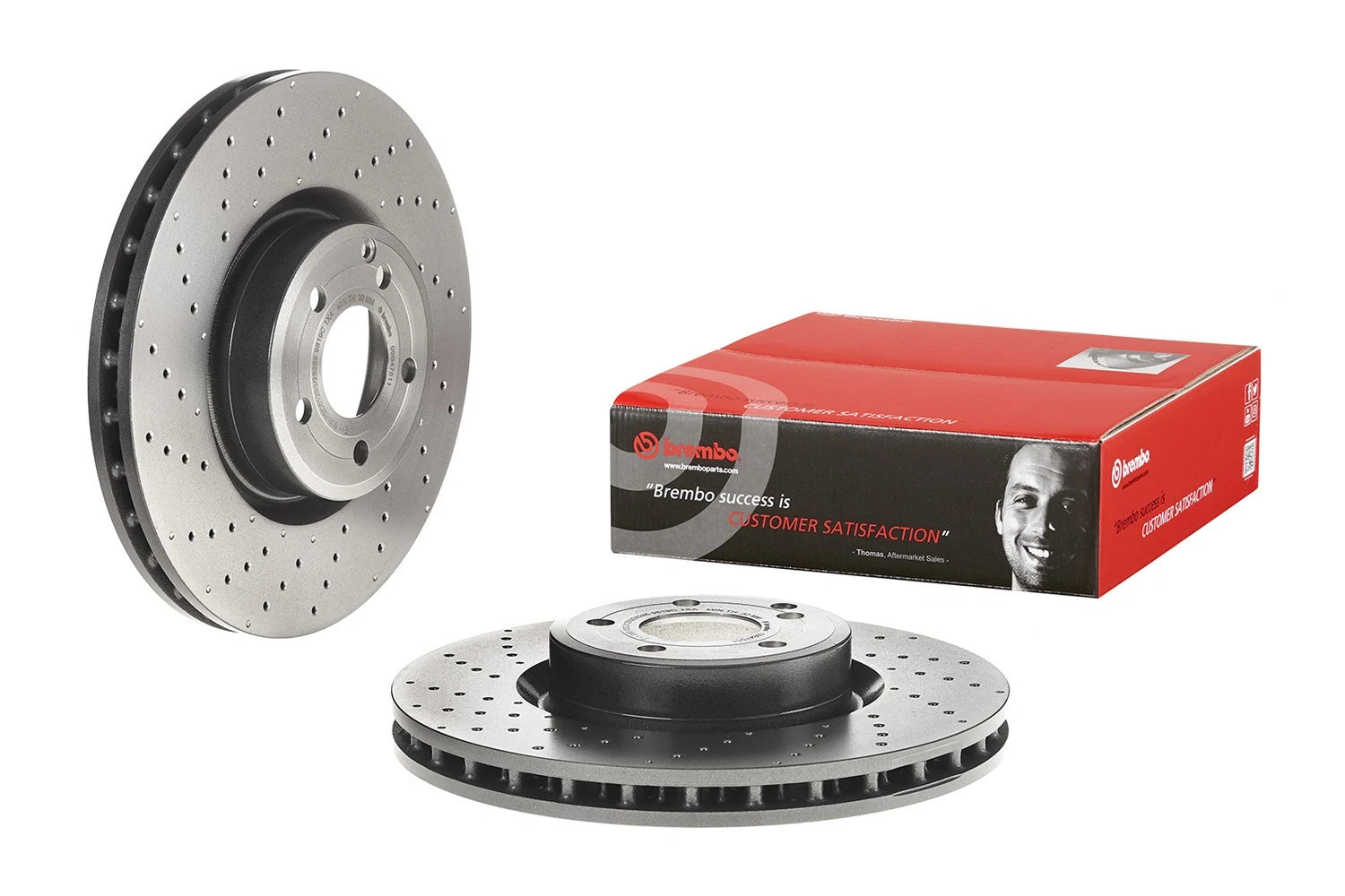 Brembo PVT Drilled 342mm Disc Brake Rotor for Mercedes R231 (2012–2019)