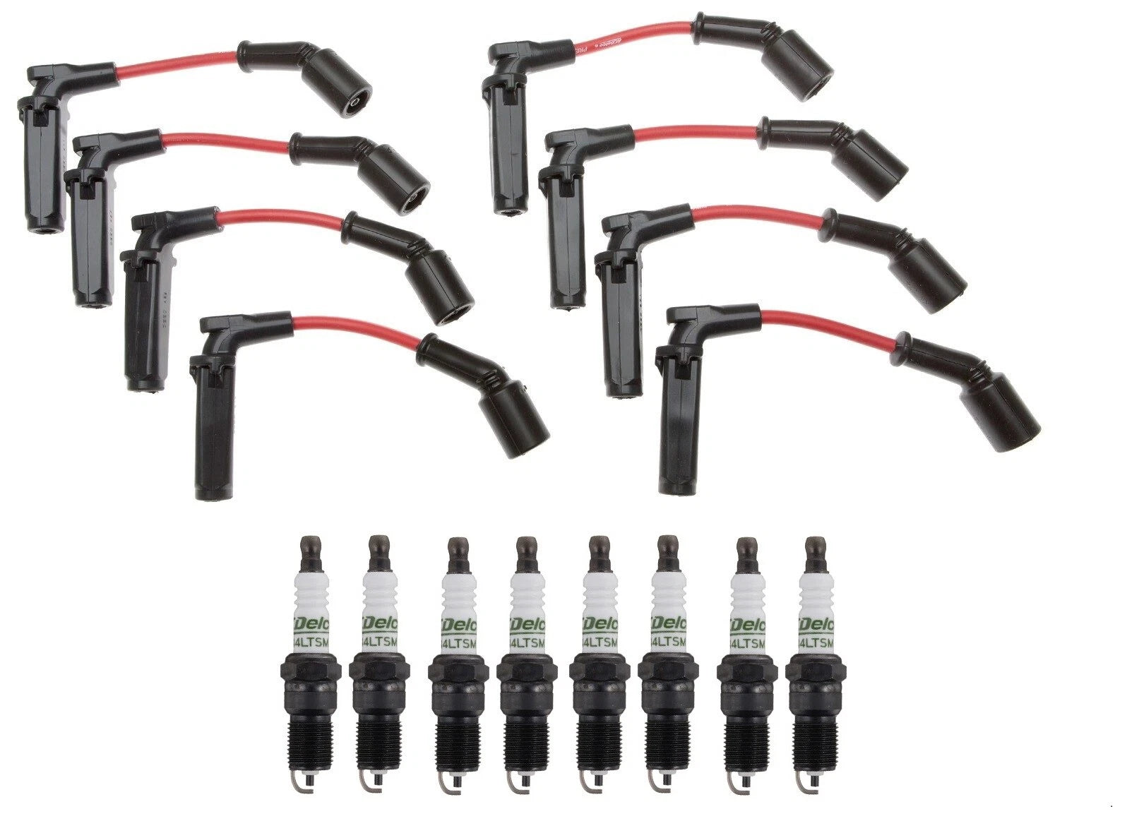Professional Ignition Wire Set & ACDelco .040" Spark Plugs for Cadillac V8