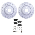 Hella Front Rotors Low-Met Disc Brake Pad Kit for Benz W204 C250 (2014)