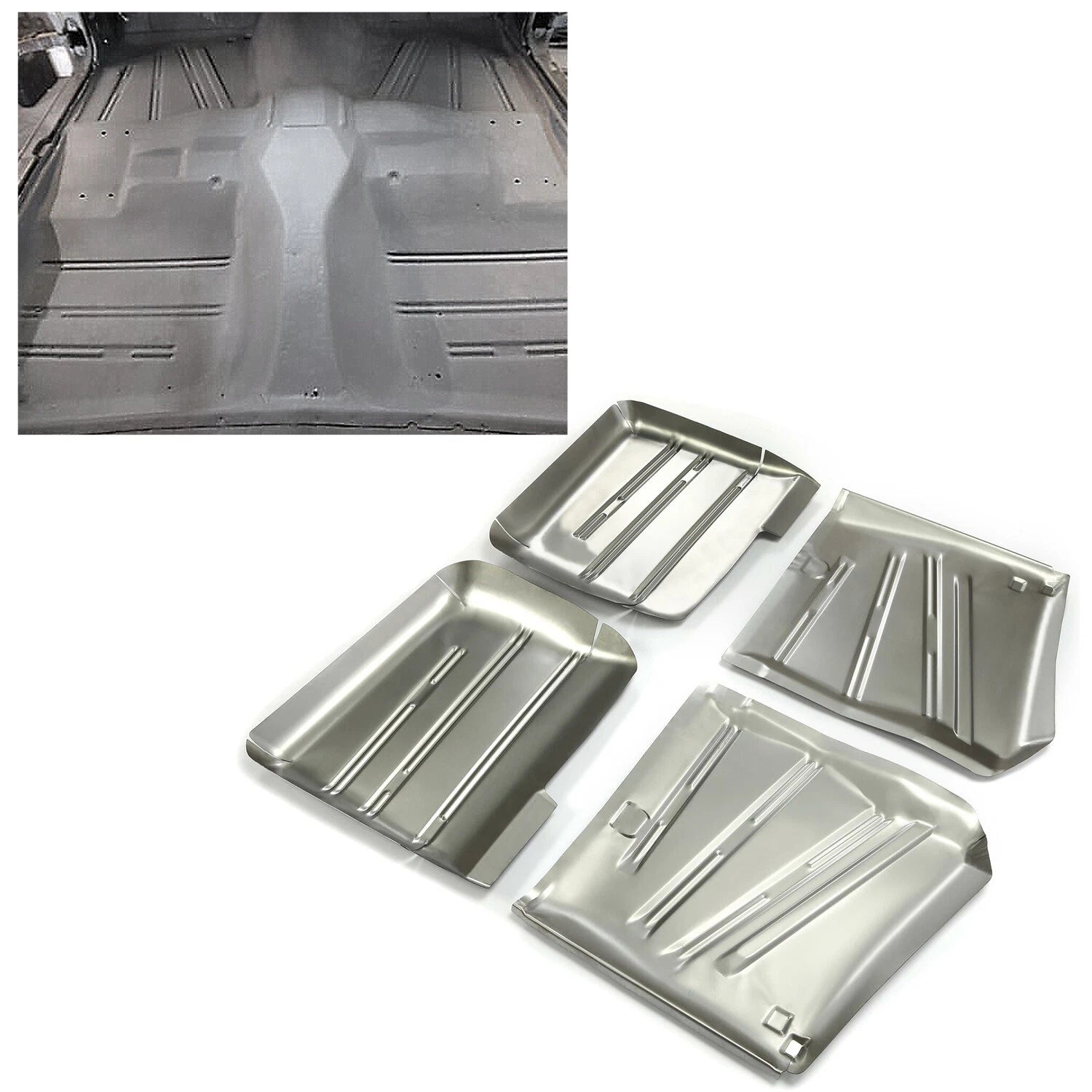 Set of 4 Floor Pans for 1958 Chevrolet Impala Bel Air Biscayne Delray
