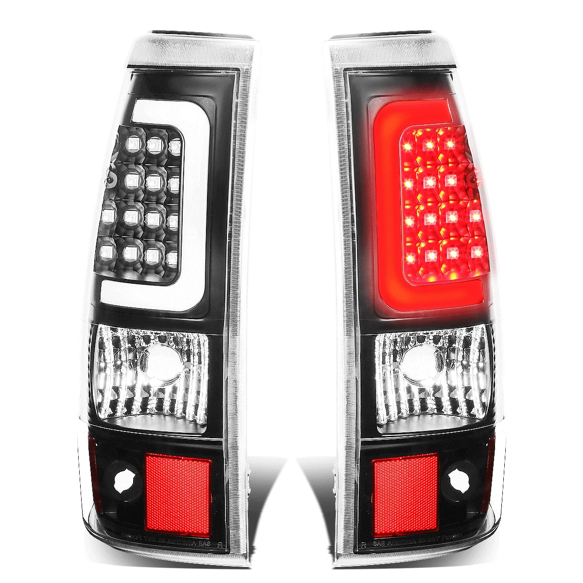 Chrome Crystal Headlight + Bumper + Black 3D LED Tail Light for Silverado (2003–2007)