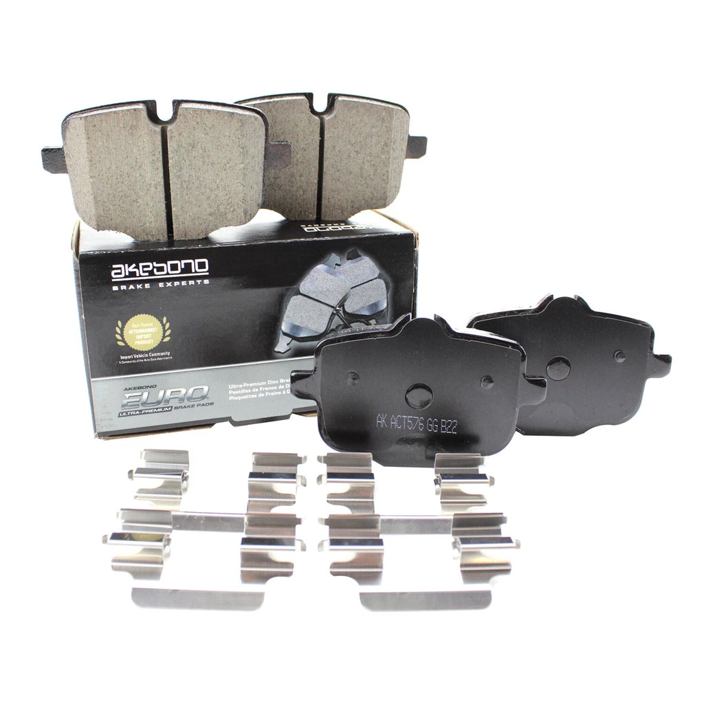 Set of 4 Akebono Euro Rear Ceramic Slotted Brake Pads for BMW F06 F10 F12 F13