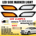 2X Smoke White/Amber Side Marker Light for Benz C250 C300 C350 C63 (2012–2014)
