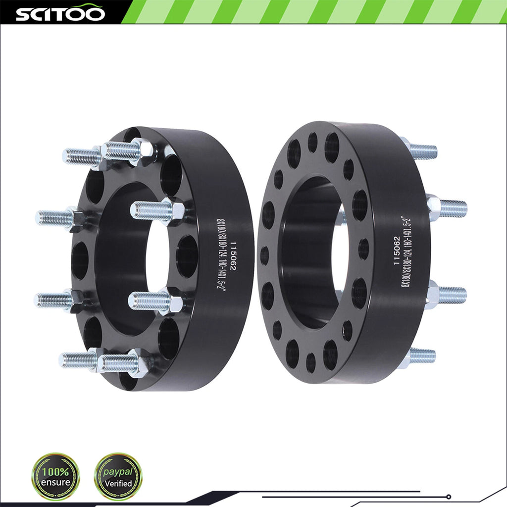 2X 8x180 Wheel Spacers 2'' for Chevy Silverado GMC Sierra 2500 3500 HD (2011–2023)