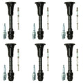 Set of 6 NGK Racing Spark Plugs & Coil Boots for 350Z, Accord, Altima, EX35, G35, M35 V6