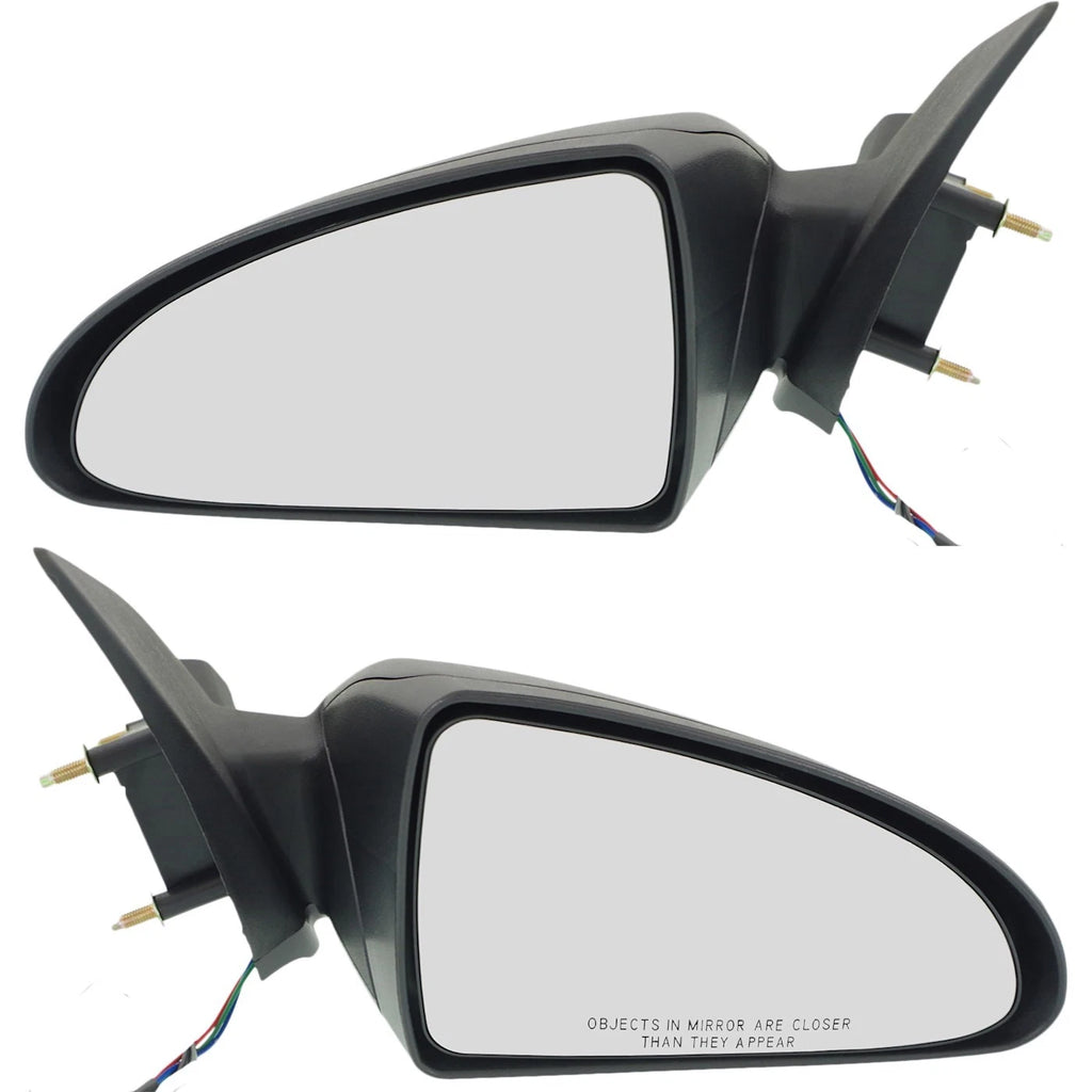 Set of 2 Power Mirrors for Chevrolet Malibu (2004–2008) Black Manual Folding