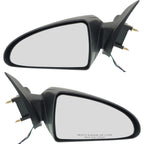 Set of 2 Power Mirrors for Chevrolet Malibu (2004–2008) Black Manual Folding