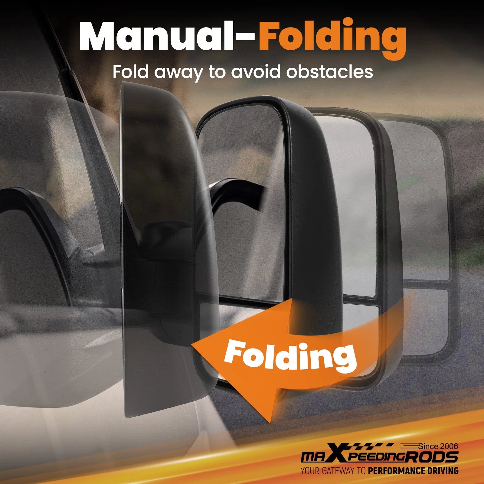 Side Mirror for Ford E350 Super Duty (2003-2024) Manual Folding