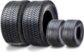 Set of 4 Wanda Turf Tires for Zero-Turn Lawn Mower (13x6.50-6 & 23x9.50-12)