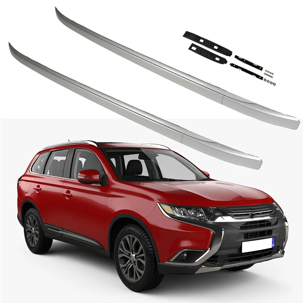 Roof Rack Rails for Mitsubishi Outlander (2013–2019) Silver Aluminum