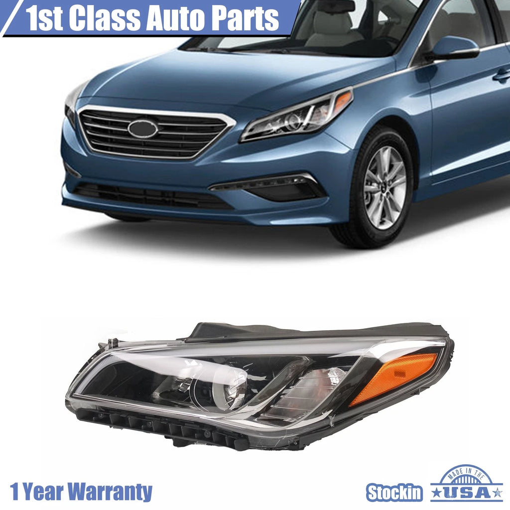 Headlight Assembly for Hyundai Sonata (2015–2017) Halogen Driver Left