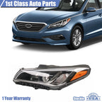 Headlight Assembly for Hyundai Sonata (2015–2017) Halogen Driver Left