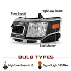 Halogen Headlights Set of 2 for Ford Flex (2013–2019) DA8Z13008C