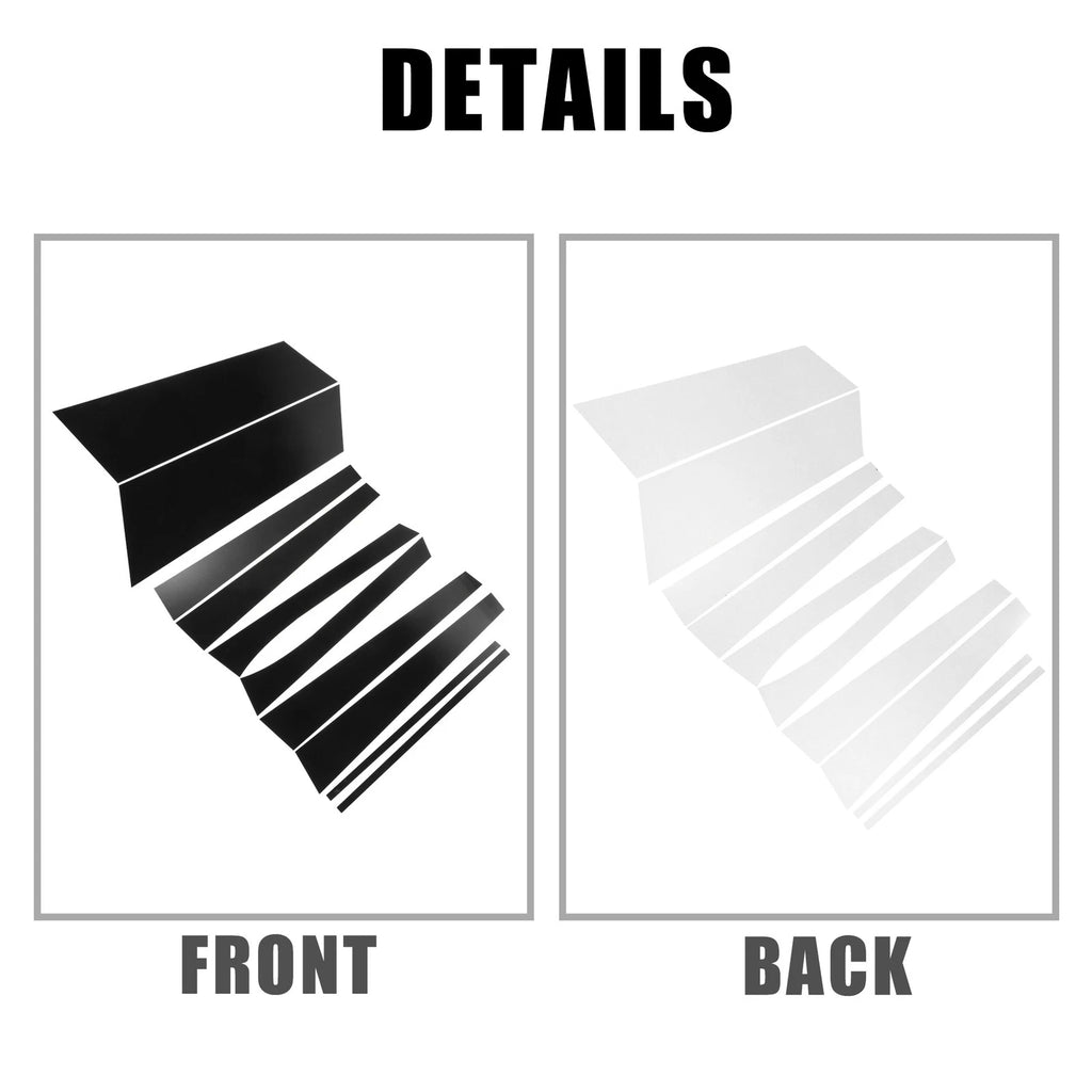 10 Pcs Door Cover Panel Trim Stickers for Buick Enclave (2008–2017)