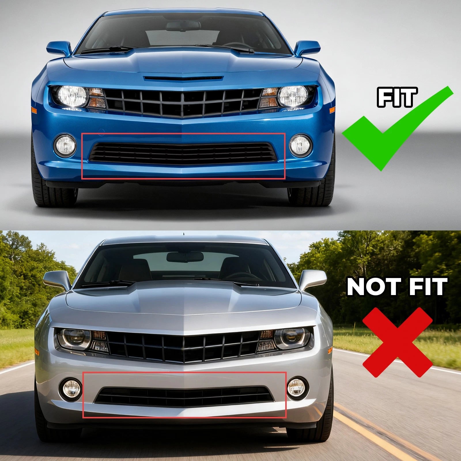 Black Front Bumper Lower Grille for Chevrolet Camaro SS (2010–2013) #92218015