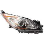 Halogen Headlight Passenger Side for Mazda 3 (2010–2013)