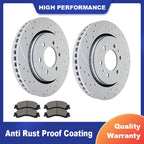 Front Drill Brake Rotors & Pads for Ford F-150 (YYYY–YYYY)