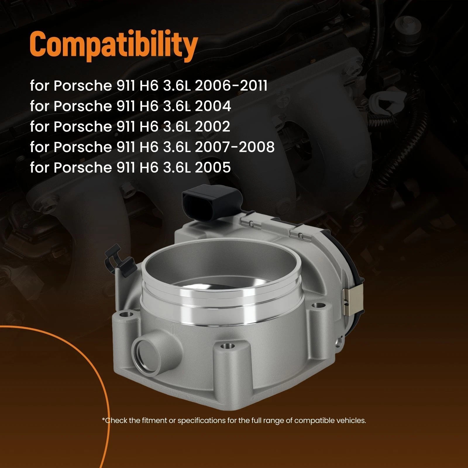 Throttle Body for Porsche Boxster 911 Cayenne Cayman Macan 3.6L (1997–2016) 99660511500
