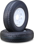 2X WINDA Trailer Tire Rim ST235/85R16 12-Ply 8 Lug White Spoke