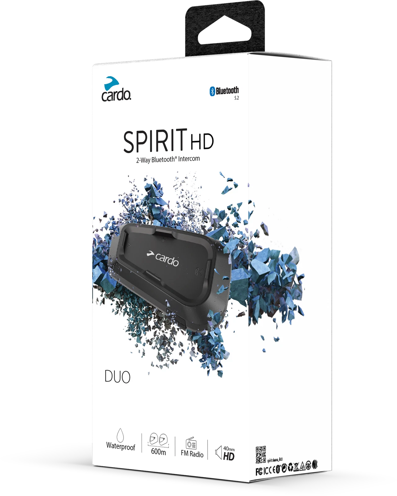 2X CARDO Spirit HD Bluetooth Headset Duo for Motorcycle Riders (2020–2023)