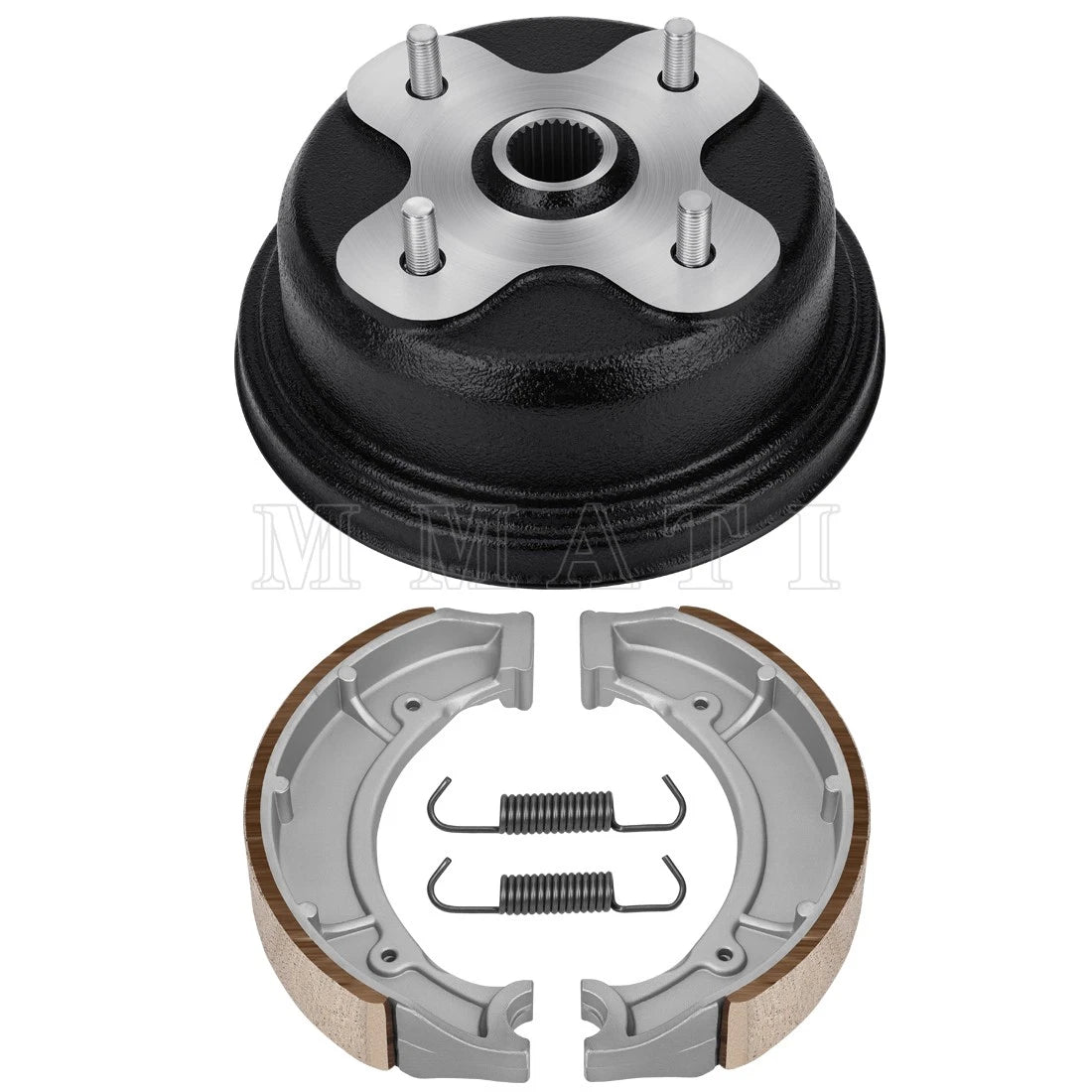Rear Brake Drum w/Shoes Kit for Yamaha Big Bear 350 Kodiak 400 (1998–2000) 4GB-2531E-00-00