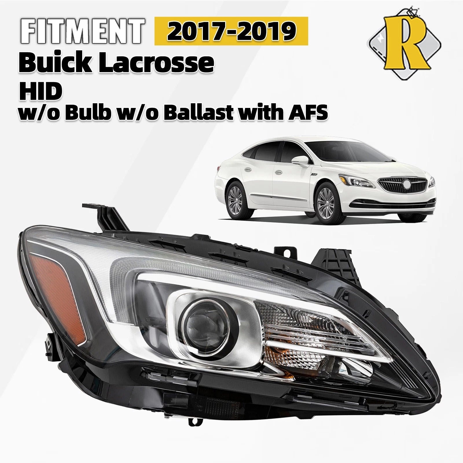 HID Xenon Headlight for Buick Lacrosse (2017–2019) AFS Passenger Side